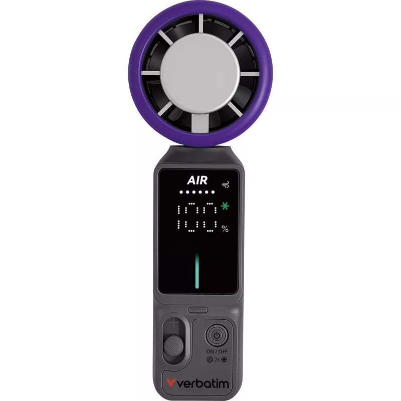 Verbatim Cool'n' Go Ice Touch Pro ανεμιστήρας χειρός γκρι/μωβ