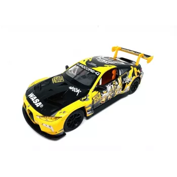 PULIO 1:24 BMW M4 GT3 Die-Cast μοντέλο αυτοκινήτου με φως και ήχο, λειτουργία pull-back, πόρτες που ανοίγουν