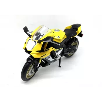 PULIO Μοτοσυκλέτα MSZ 1/12 Yamaha YZF-R1 Κίτρινο Diecast μοντέλο
