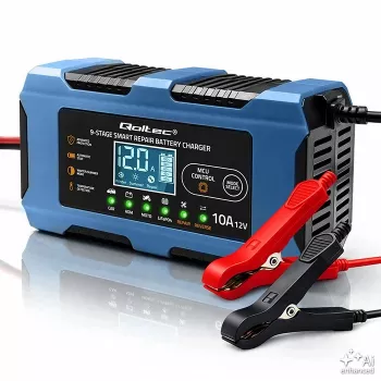 Qoltec 52668 Έξυπνος Φορτιστής Μπαταρίας 12V 10A με Λειτουργία Επισκευής για AGM GEL LiFePO4
