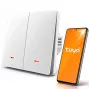 QOLTEC Smart Light Switch WiFi 2-Gang Χρονοδιακόπτης Tuya Λευκό