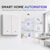 QOLTEC Smart Light Switch WiFi 2-Gang Χρονοδιακόπτης Tuya Λευκό