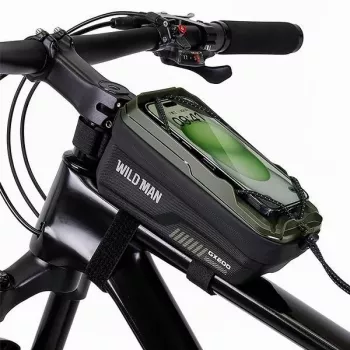 WILDMAN GX200 τσάντα σκελετού ποδηλάτου με θήκη κινητού, πράσινο