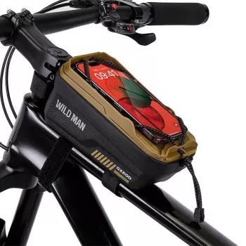 WILDMAN GX200 τσάντα σκελετού ποδηλάτου με θήκη κινητού, Desert