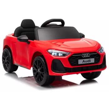 LEAN CARS Audi A5L HL788 κόκκινο 12V ηλεκτρικό παιδικό αυτοκίνητο με τηλεχειριστήριο γονέα, τροχούς EVA, φώτα LED, πάνελ μουσικής, ζώνη ασφαλείας, κάθισμα από οικολογικό δέρμα, για παιδιά 3-6 ετών