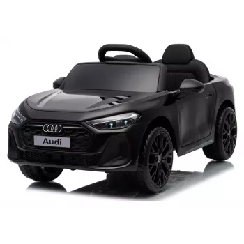 LEAN CARS Audi A5L HL788 μαύρο 12V παιδικό αυτοκίνητο με μπαταρία και τηλεχειριστήριο για γονείς, φώτα LED, MP3, τροχούς αφρού EVA, κάθισμα από οικολογικό δέρμα, μέγιστο φορτίο 30 kg, για παιδιά 3-8 ετών