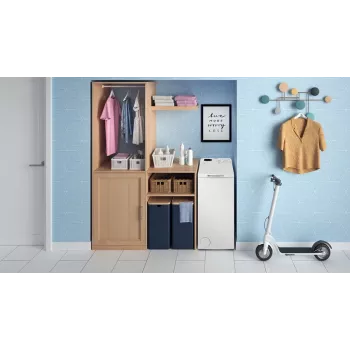 Indesit BTWS50400PLN πλυντήριο ρούχων τοποθέτησης από πάνω, 5 kg, 1000 στροφές/λεπτό, λευκό, ενεργειακή κλάση E