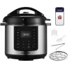 CONCEPT CK8001 Multi-Cooker, 5L, 900W, 10 προγράμματα, LED, αντικολλητική κεραμική κατσαρόλα, προγραμματισμός έναρξης, λειτουργία διατήρησης θερμότητας, Μαύρο/Ασημί