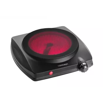 CONCEPT VE3065 Μεμονωμένη Ηλεκτρική Εστία 1250W Μαύρο