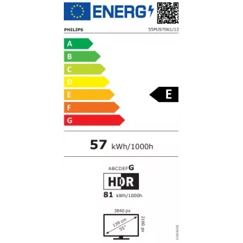 Philips 55PUS7061/12 55 inch 4K UHD LED Smart TV με HDR Plus