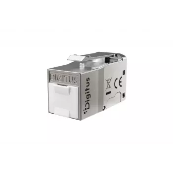 DIGITUS Keystone Module Cat. 6A, θωρακισμένο, χωρίς εργαλεία, RJ45, ασημί