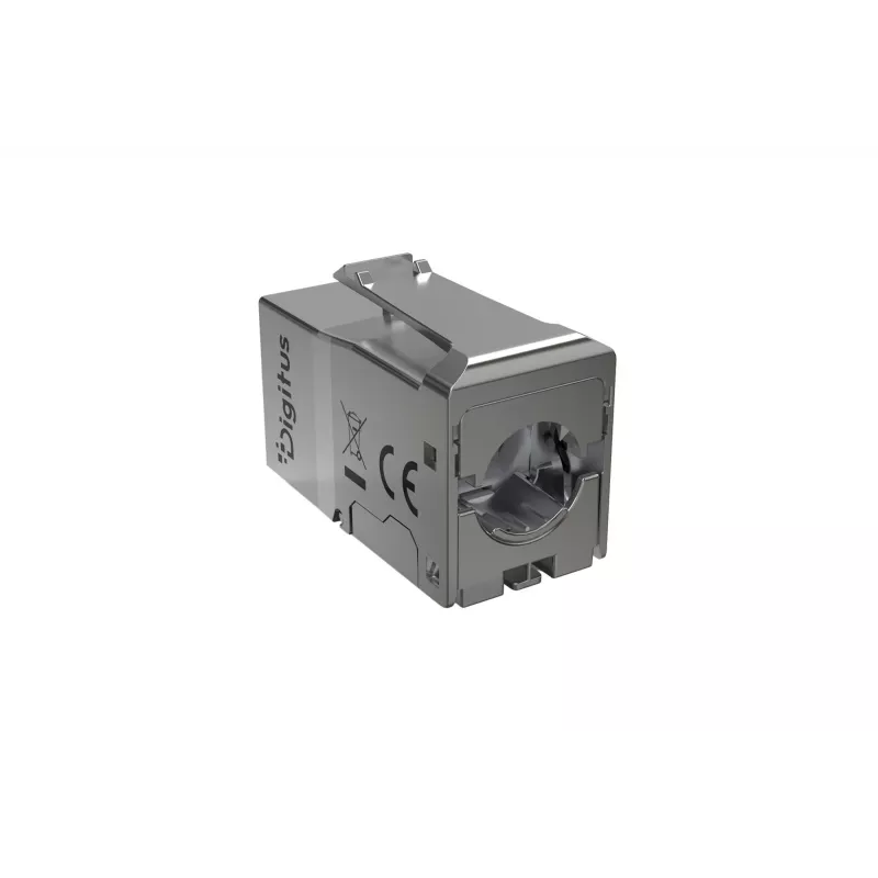 DIGITUS Keystone Module Cat. 6A, θωρακισμένο, χωρίς εργαλεία, RJ45, ασημί