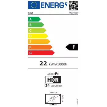 ASUS ProArt Display OLED PA279CDV 26,5 ίντσες 4K UHD OLED Οθόνη με 120Hz, HDR, USB Hub, ρυθμιζόμενο ύψος, Μαύρο/Ασημί