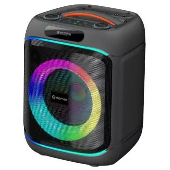DENVER BPS-170 400W Bluetooth Party Ηχείο με RGB φώτα, TWS, Karaoke, FM-Ραδιόφωνο, USB/SD/AUX/Υποδοχές Μικροφώνου