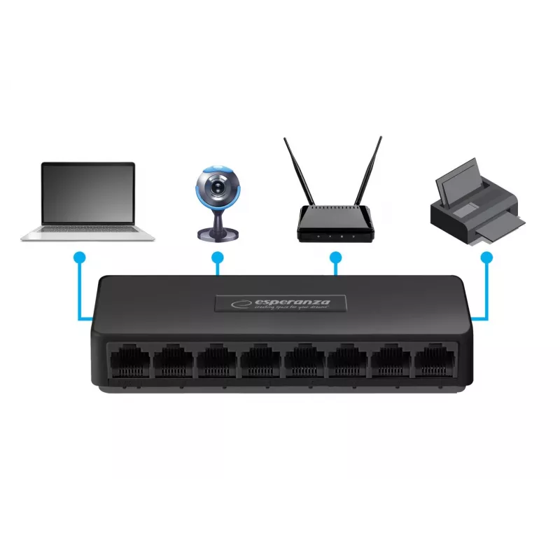 Esperanza NOVA ENS104 8-Port Gigabit Switch 10/100/1000