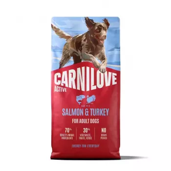 CARNILOVE ACTIVE Ξηρά Τροφή Σκύλου με Σολομό & Γαλοπούλα για Ενήλικους Σκύλους Όλων των Φυλών 12 kg