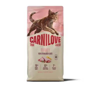 CARNILOVE TRUE FRESH Ξηρά Τροφή Γάτας Γαλοπούλα για Στειρωμένες Ενήλικες Γάτες Όλων των Φυλών 400 g