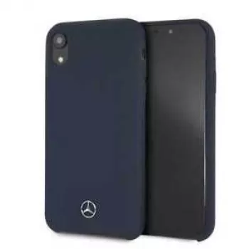 Mercedes-Benz Apple iPhone XR θήκη υγρού σιλικόνης μπλε του ναυτικού