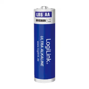 LogiLink Ultra Power Αλκαλικές μπαταρίες AA, συσκευασία 8 τεμ. shrink wrap, 1,5 V LR6, 10 χρόνια διάρκεια αποθήκευσης