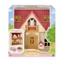 EPOCH Sylvanian Families Starter House - Red Roof Series Σπίτι κούκλας με Freya Chocolate Rabbit και 10 έπιπλα