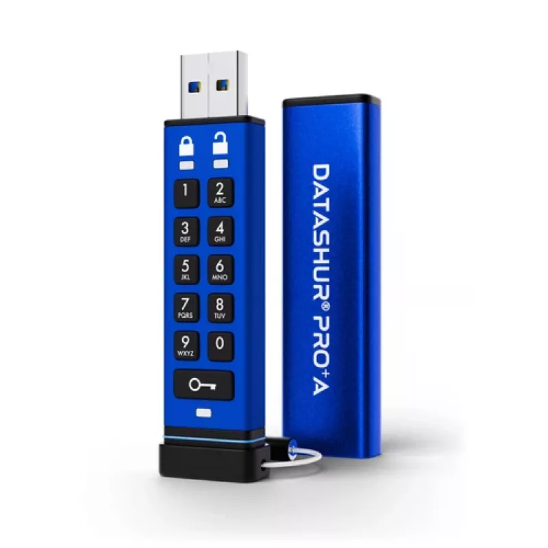 iStorage datAshur PRO+A 64GB USB 3 flash drive, 256-bit (IS-FL-DA3A-256-64)