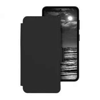 dbramante1928 Lynge ICON θήκη flip για Samsung Galaxy S26 – συμβατή με MagSafe, δέρμα full grain, Mitternacht
