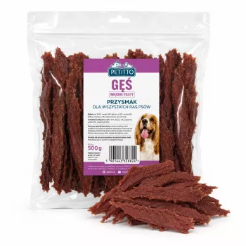 PETITTO μαλακά φιλέτα χήνας για σκύλους 500g