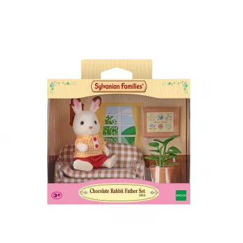 Sylvanian Families Σοκολατένιος Λαγός Πατέρας Σετ Σαλονιού