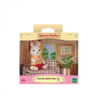 Sylvanian Families Σοκολατένιος Λαγός Πατέρας Σετ Σαλονιού