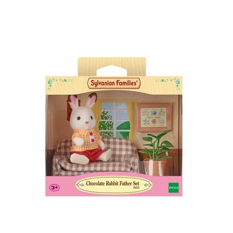 Sylvanian Families Σοκολατένιος Λαγός Πατέρας Σετ Σαλονιού