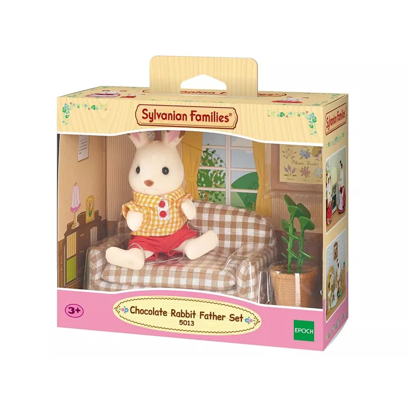Sylvanian Families Σοκολατένιος Λαγός Πατέρας Σετ Σαλονιού