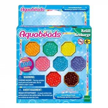 EPOCH Aquabeads Σετ Αναπλήρωσης Γκλίτερ Χάντρες - 800 Χάντρες σε 8 Χρώματα