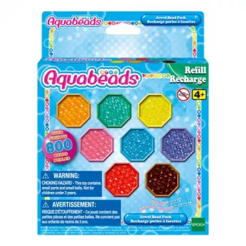 EPOCH Aquabeads Σετ Αναπλήρωσης Γκλίτερ Χάντρες - 800 Χάντρες σε 8 Χρώματα