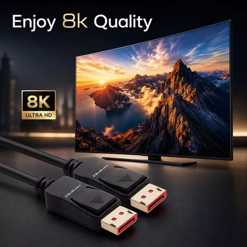 QOLTEC Καλώδιο DisplayPort M/M V2.1 40G 0,5m