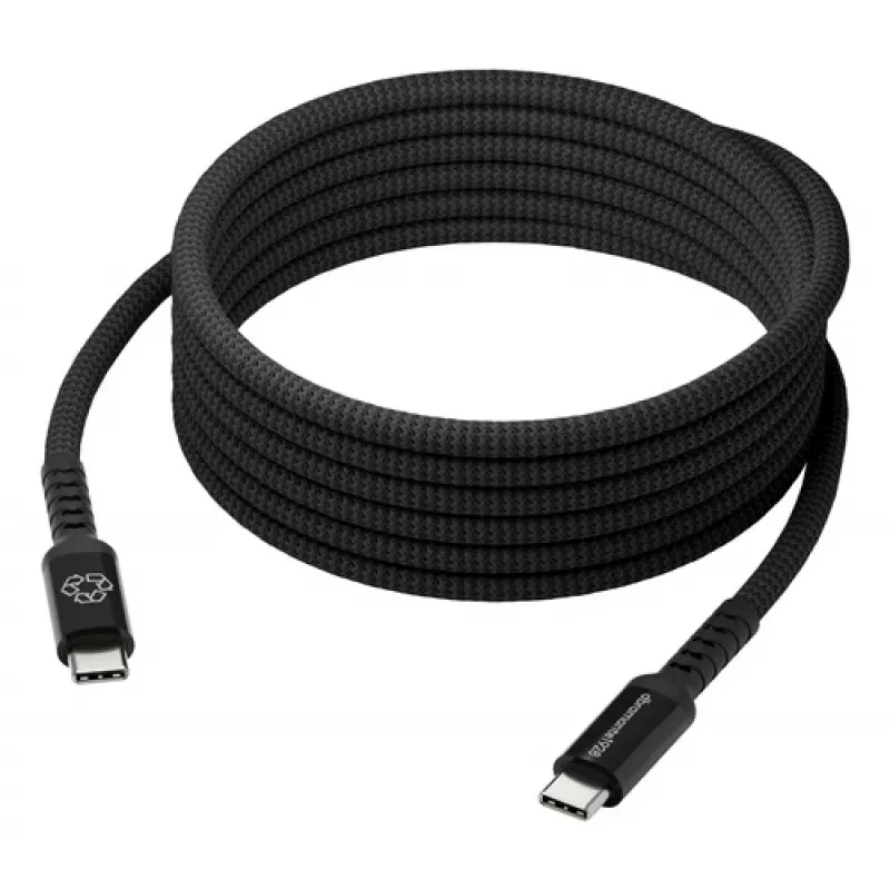 dbramante1928 Copenhagen Καλώδιο USB-C σε USB-C πλεκτό 1m Μαύρο