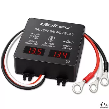 Qoltec 24V balancer μπαταρίας για 2 x 12V μπαταρίες | 5A | AGM GEL LiFePO4 | LED