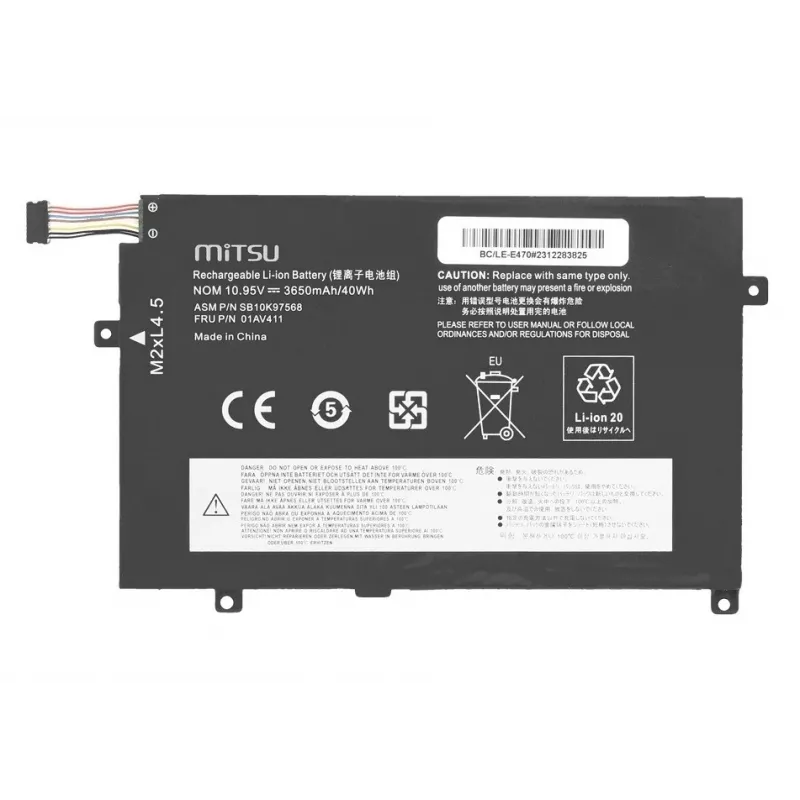 MITSU Μπαταρία 01AV411 για Lenovo ThinkPad E470 E475 3650 mAh (40 Wh) 10,95 V