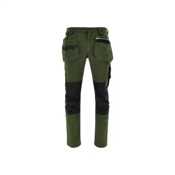 NO NAME TROUSERS MONTER M ανδρικό παντελόνι εργασίας, 65% πολυεστέρας 35% βαμβάκι, μαύρο/γκρι, 9 τσέπες, θήκες προστασίας γονάτων, EN ISO 13688