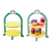LEAN TOYS Σετ γλυκών κέικ cupcakes με ξύλινη βάση