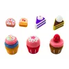 LEAN TOYS Σετ γλυκών κέικ cupcakes με ξύλινη βάση
