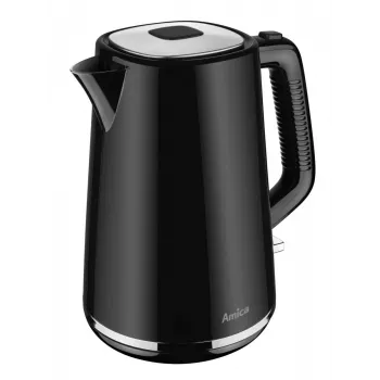 AMICA Βραστήρας 1,7 L KF304 - 2200 W Ανοξείδωτος ασύρματος ηλεκτρικός βραστήρας, ασημί/μαύρο
