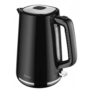 AMICA Βραστήρας 1,7 L KF304 - 2200 W Ανοξείδωτος ασύρματος ηλεκτρικός βραστήρας, ασημί/μαύρο