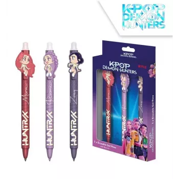 KIDS K-Pop Demon Hunters Σετ Πένες Gel 3 τεμ. | 0,7 mm διάφορα χρώματα