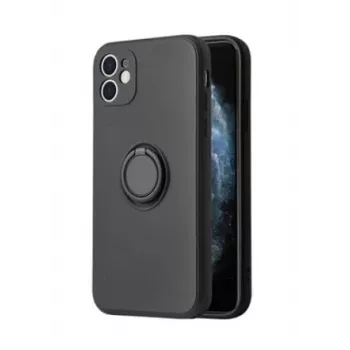 iLike Apple iPhone 13 Pro Θήκη σιλικόνης με δακτύλιο Μαύρο