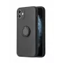 iLike Apple iPhone 13 Pro Θήκη σιλικόνης με δακτύλιο Μαύρο