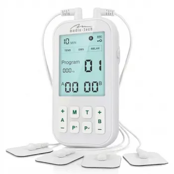 MEDIA-TECH TENS/EMS massager MT6543 | διπλού καναλιού ανακούφιση πόνου & διέγερση μυών