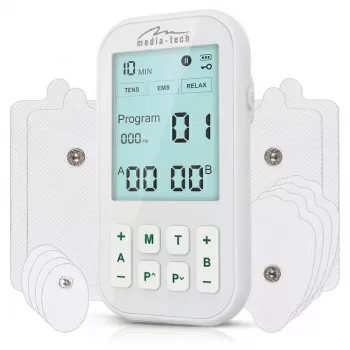 MEDIA-TECH TENS/EMS massager MT6543 | διπλού καναλιού ανακούφιση πόνου & διέγερση μυών