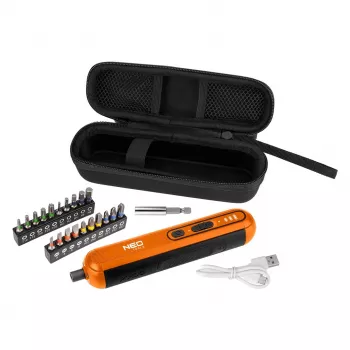 NEO TOOLS 04-199 Κατσαβίδι μπαταρίας 4V Li-Ion USB-C με 6 μύτες και φως LED