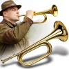 V-TONE VHT 1 Bb Σάλπιγγα σήματος Fanfare – ορείχαλκος με βερνίκι, χωρίς βαλβίδες, 120 mm κώδωνας, επιστόμιο περιλαμβάνεται