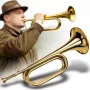 V-TONE VHT 1 Bb Σάλπιγγα σήματος Fanfare – ορείχαλκος με βερνίκι, χωρίς βαλβίδες, 120 mm κώδωνας, επιστόμιο περιλαμβάνεται